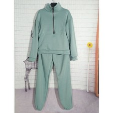 253 - Fall Winter Women's Sweatshirt Two-Piece Casual Outfit Set, Size 2XL
