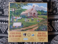 Sunsout Puzzle Sunday Dinner on the Grounds, Art by Peggy M.Knight, 1000 T. NEU