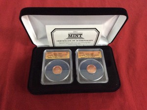2009-P-D-Lincoln-First-Day-Of-Issue-Penny-Set-Certificate-Of-Authenticity-MS-67