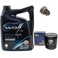 MotoröL Set 5W30 5 Liter + ÖLfilter + ÖLablassschraube FüR VW Lupo 1.0 50 PS