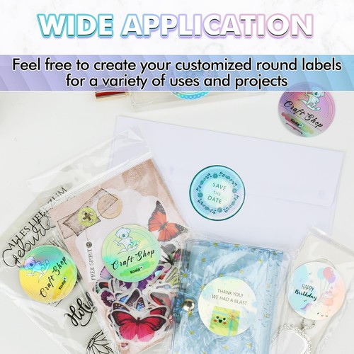 Lot Koala Printable Round Label 2 Inch Waterproof Sticker Paper for Inkjet Laser - Picture 54 of 62
