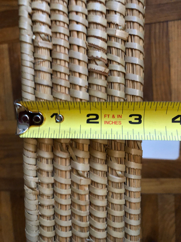 Basket Rattan BOHO storage box rectangular woven brown beige natural 14”x10”x3” - Picture 8 of 9