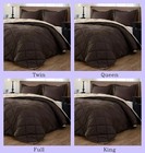 1800 Count Ultra Soft Light Weight Reversible Luxury Microfiber Comforter Brown