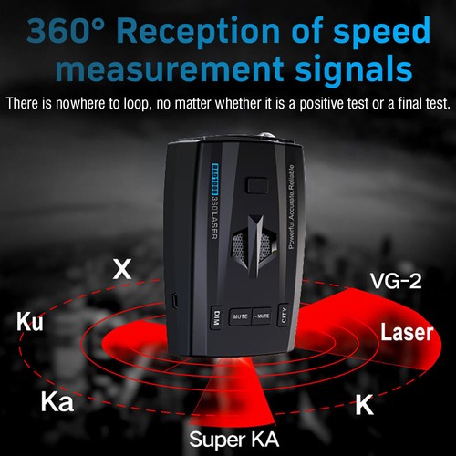300-1000m Radar Detector Car Anti-Police Speeding Voice Broadcast Alert Band GPS - Picture 4 of 13