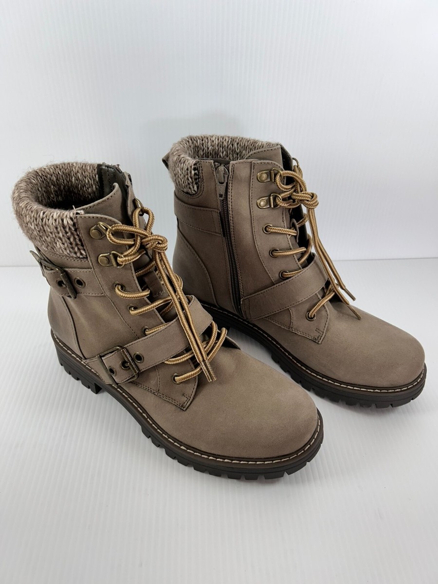 CLIFFS BY WHITE MOUNTAIN Women's Marlee Combat Boot Size