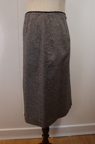 Vintage Casual Corner Skirt Grey Size 8 silk polyester wool (43) - Picture 3 of 9