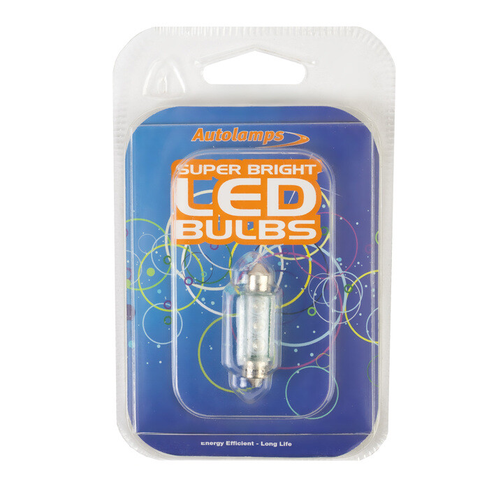 Autolamps 239 Geen LED 12V 5W Number Plate & Interior Festoon Bulbs Replacement