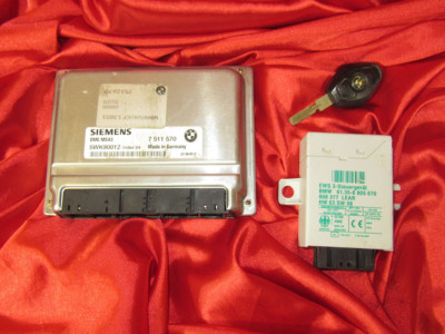 BMW E36 E46 E39 E53 Z3 3 5 X5 series 3.0i M54 ENGINE ECU SET DME MS43 EWS KEY