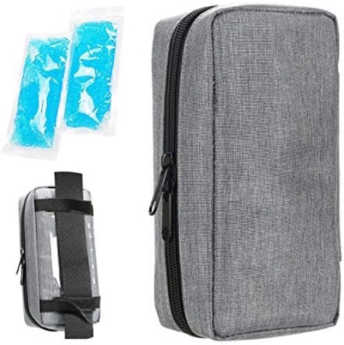 Insulin Cooling Travel Case, Portable Diabetic Supplies Organizer with Ice Packs - Picture 1 of 6