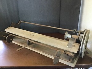 Antique Table Top Butcher Paper Roll Dispenser ~ Wrapping Paper / Wall Paper