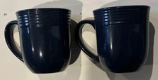 Mainstays Chiara Collection Navy Blue Set Of 2 Coffee Cups Mugs