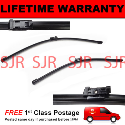 DIRECT FIT FRONT AERO WIPER BLADES PAIR 24'' + 16'' FOR SKODA RAPID 2012 ON