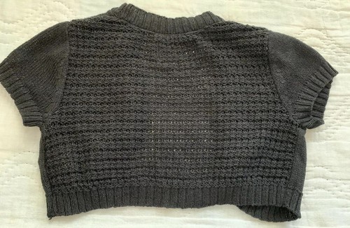 NWOT Girls 8-10 Black Justice Cropped BOLERO shawl Sweater - Picture 2 of 12