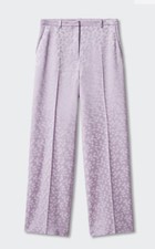 mango satin print pants
