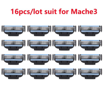 16x Razor Blades for Gilette MACH 3 Shaving Trimmer Cartridges Refill Quality