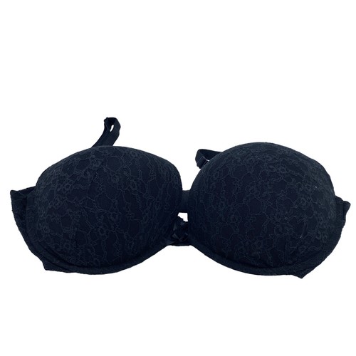 Victorias Secret 38DD Dream Angels Wicked Unlined Balconet Dot Lace Black Bra - Picture 3 of 15