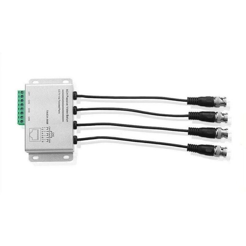 US warehouse BNC RJ45 UTP 4CH Passive HD Video Balun Cable Converter transceiver - Bild 3 von 4