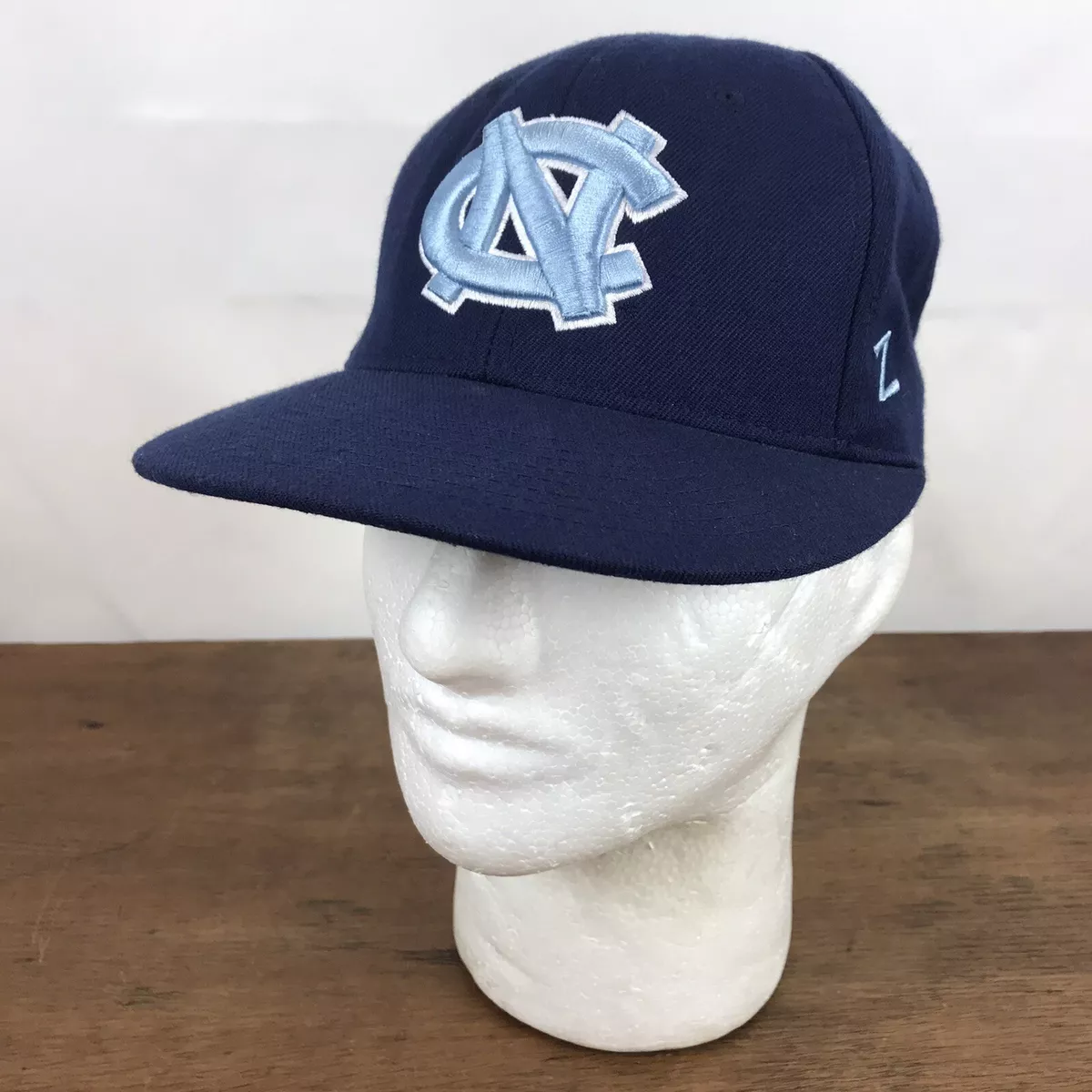 North Carolina Tarheels NCAA Wool Blend Dark Blue Cap Hat Size 6 7/8
