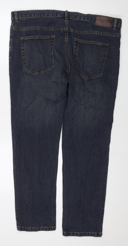 Jeans TU uomo blu cotone dritto taglia 40 in L30 con zip regolare - Foto 2 di 10