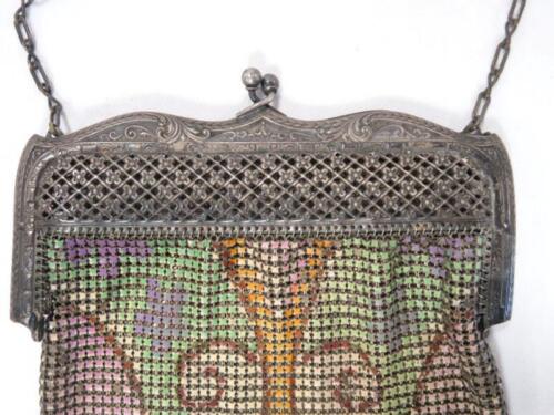 Art Nouveau Multi-Color Chainmail Mesh Purse - Picture 7 of 9