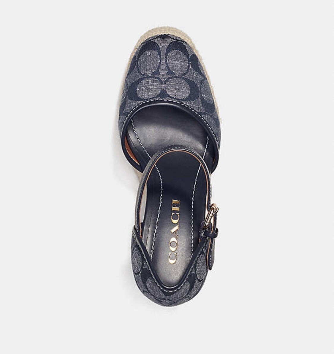 【COACH】Carmela Espadrille In Signature Denim CZ155 Coach Outlet Carmela Espadrille In Signature Denim - Wedge
