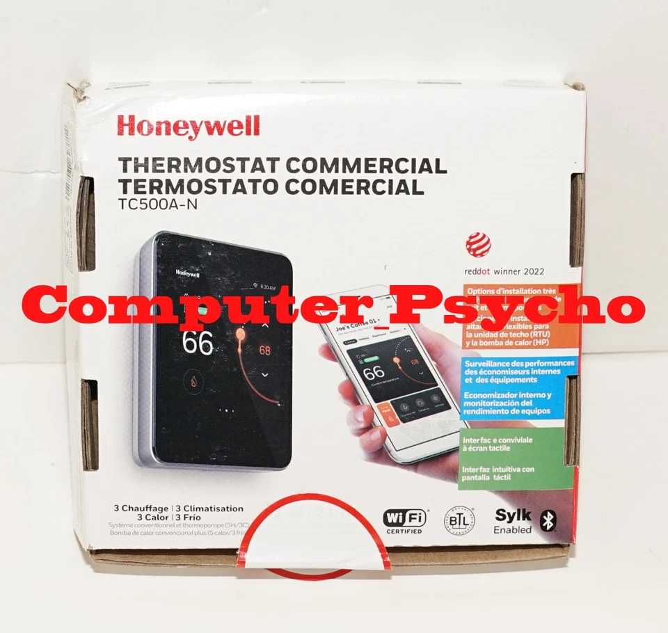 HONEYWELL TC500A-N COMMERCIAL WIFI TOUCHSCREEN THERMOSTAT TC500A-N  3 HEAT/COOL - Image 3 of 4