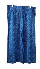 caribbean joe women's size L arb aruba blue wide leg casual pants