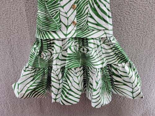 Andres Otalora Manaos Sleeveless Printed Dress Women's 0 Green Button Front - Picture 5 of 17