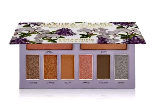 NEW!! SERAPHINE BOTANICALS Sakura + Sage Eyeshadow & Blush Palette - FULL SIZE - Picture 4 of 9