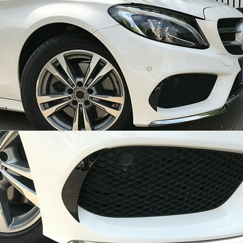 Gloss Black Front Bumper Air Vent Cover Fits Mercedes Benz W205 C-Class 15-18 - Picture 4 of 9
