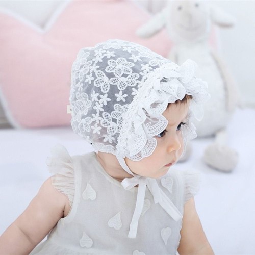 Gorra de malla de encaje suave algodón gorra con cordones sombrero para el sol primavera verano - Imagen 7 de 11