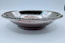 Ritz Carlton Cancun Vintage Soap Dish  Silver Tone  Beaded Edge Patina'd