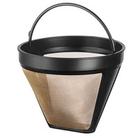 Nrp Steel Gold Cone No.4 Permanent Coffee Filter 12cup Coffeemakers For Krups... on sale Nrp Steel Gold Cone No.4 Permanent Coffee Filter 12cup Coffeemakers For Krups... on sale
