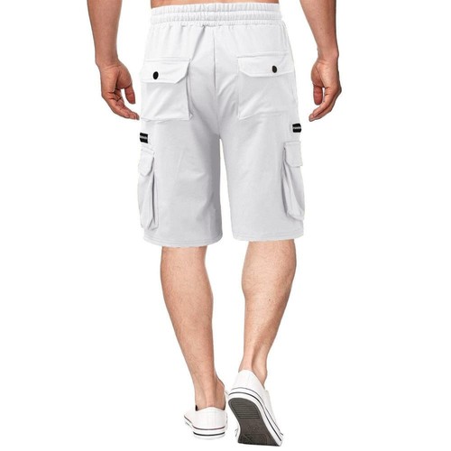 Men's Summer Cargo Shorts Loose Casual Pants Multi-Pockets Men's Jogging Shorts - Picture 8 of 27