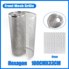 100x33cm Silver Hexagon Aluminium Car Bumper Grille Mesh Net Vent Hole 6x6mm @
