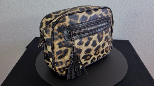 Handtasche Leopard Clutch - Aktuelle Mode Leopardenmuster - Video 1 of 1
