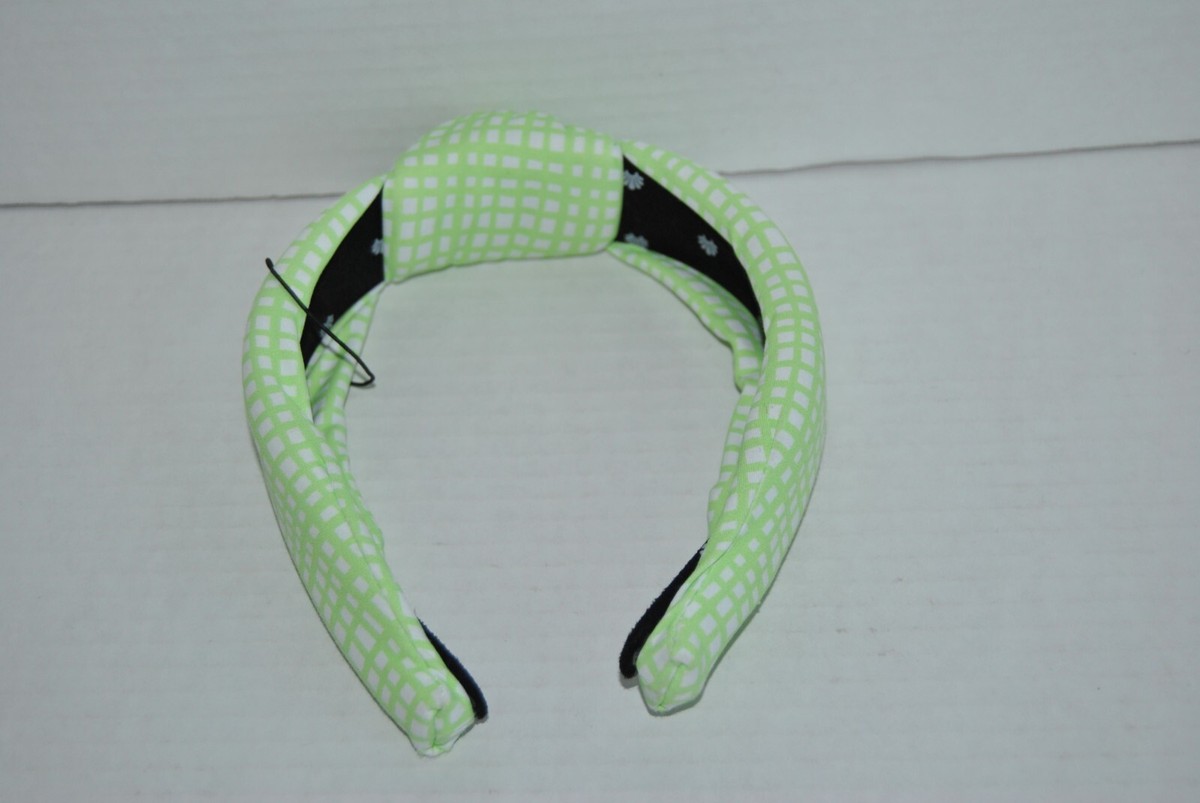 Lele Sadoughi Pistachio Gingham x Solid & Striped Printed Hard visor NWOT NWOT LELE SADOUGHI Solid & Striped Pistachio Gingham Knotted  main image 2