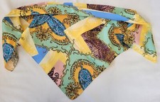 'CARLOS FERDINAND' BRAND NEW SILK TWILL SCARF, SIZE 90 cm x 90 cm, MADE IN ITALY