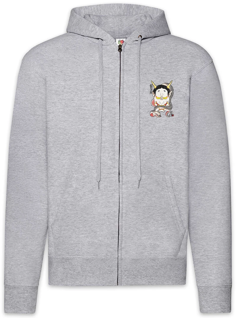 Hannya Snake Zipper Hoodie Samurai Warrior Japan Japanese Tengu Theatre Obake