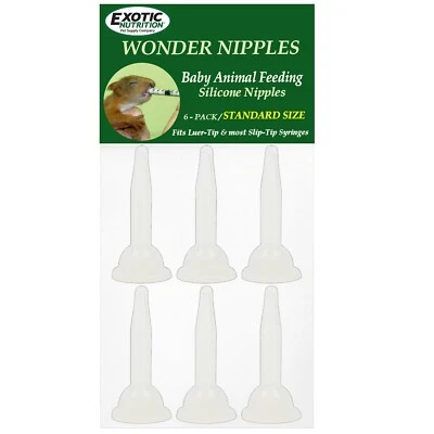 Exotic Nutrition Wonder Nipple Standard - Baby Animal Feeding Nipple for Nursing