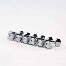 True-Lok Mini Modern Style Locking Tuners - 6-In-Line, Chrome
