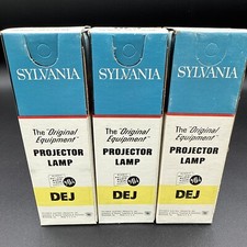 Lot of 3 NOS Sylvania Projector Lamp Bulb Blue Top DEJ 120-125V/750W/25Hrs