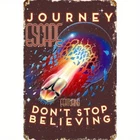 2D flat-1pc Vintage "Journey Escape" Tin Metal Signs, 12x8 inches, Retro Rock Ba