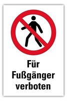 Aufkleber Verbotszeichen „Betreten Der FläChe Verboten“ Iso 7010 P024 | 20X30Cm