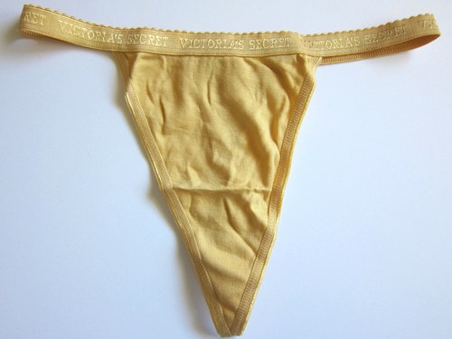 VINTAGE Victoria's Secret NEW 100% Cotton Signature V-String Thong Panty XS S M - Picture 11 of 14