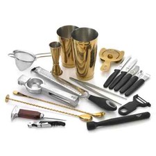 Mercer Culinary M37102GD Barfly 18-Piece Deluxe Gold Plated Mixology Set