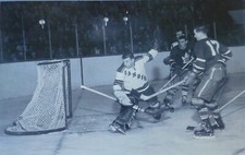 ACTION HOCKEY PHOTO PRINT DICK DUFF TORONTO VS NEW YORK RANGERS  LORNE WORSLEY