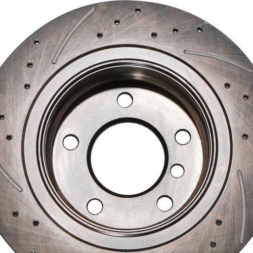 DISCOS DE FRENO TRASEROS RANURADOS PERFORADOS 296MM BMW SERIE 1 E82 E88 118I 120I 04-12 - Imagen 9 de 9
