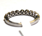 New 925 Sterling Silver gold plated .03ct SI2 H diamond cluster ring 2.1g 6.25 — photo 7
