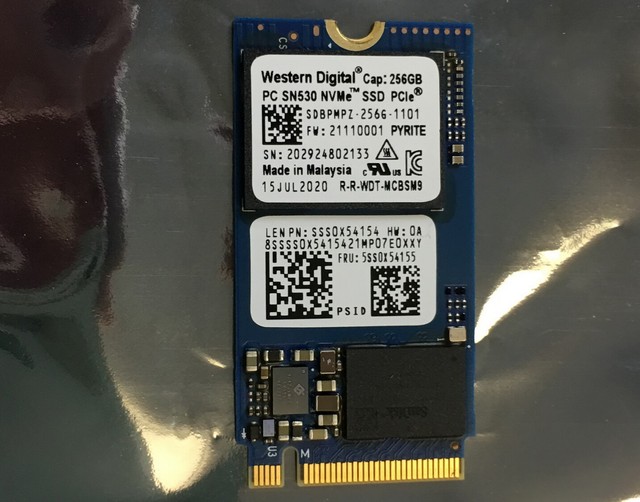 WD Western Digital 256gb PC Sn530 NVMe SSD Sdbpmpz-256g-1101 for sale ...